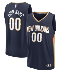 Alternative view of New Orleans Pelicans  Fastbreak Custom Jersey - Icon Edition - Navy/Red
