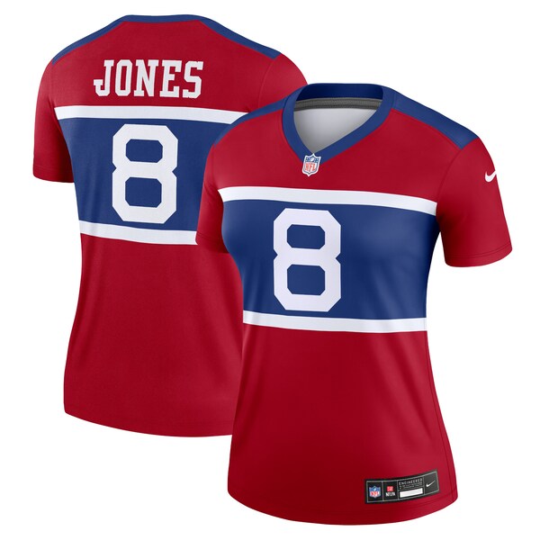 Daniel Jones New York Giants Nike Women's Alternate Legend Player Performance Top - Red
