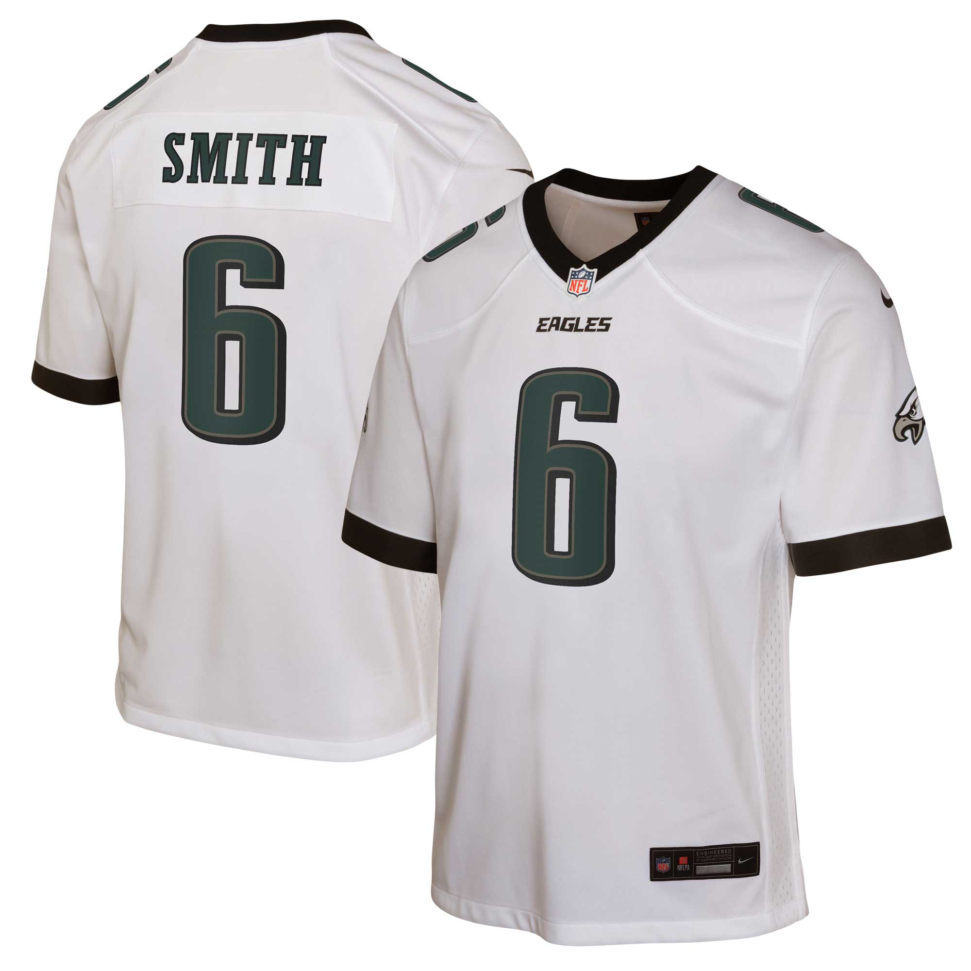 DeVonta Smith Philadelphia Eagles Nike Youth Game Jersey - Black/White - Image 6
