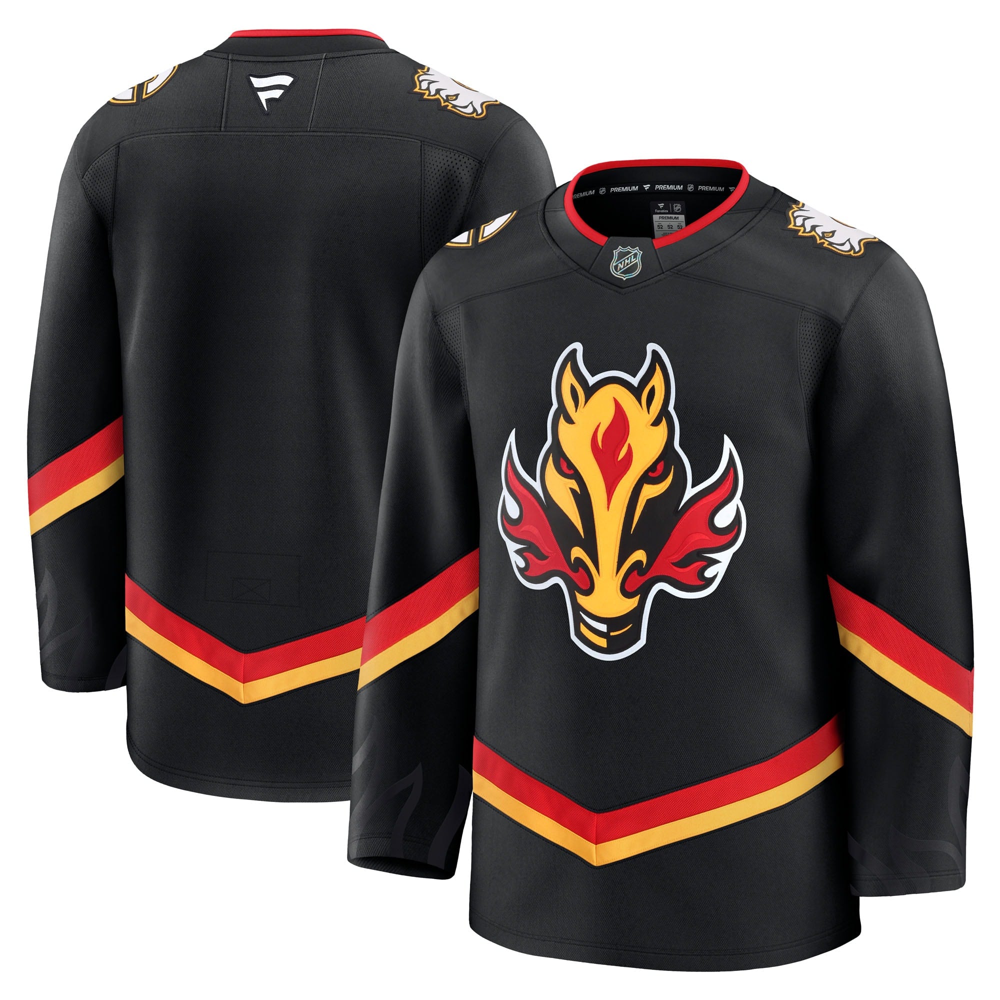 Calgary Flames Away Premium Jersey - White/Black/Red - Image 4