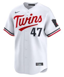 Alternative view of Edouard Julien Minnesota Twins Nike Home Limited Player Jersey - White