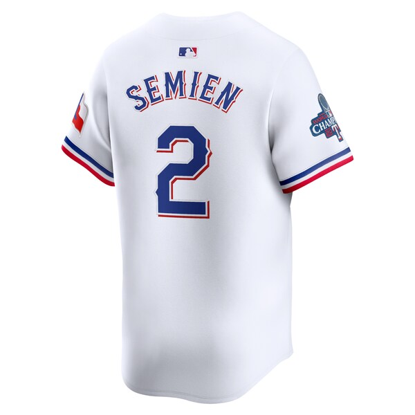 Marcus Semien Texas Rangers Nike Home 2023 World Series Champions Limited Jersey - White - Image 3