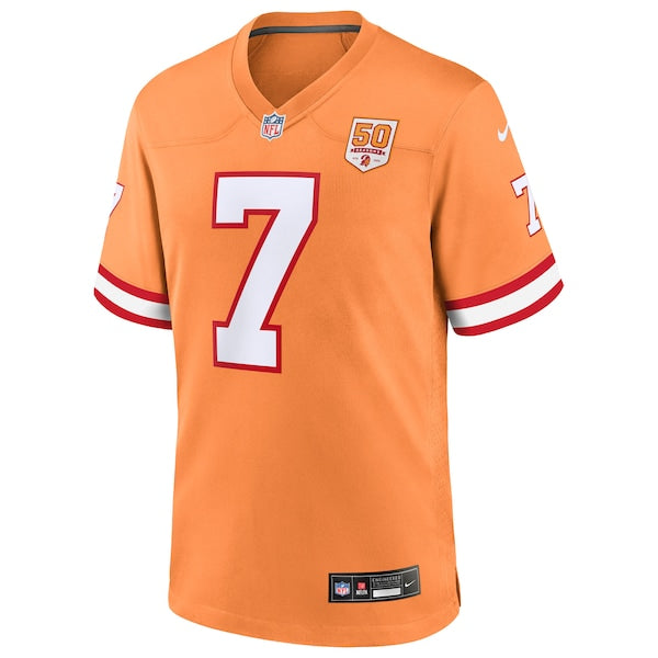 Bucky Irving Tampa Bay Buccaneers Nike 50th Season Game Jersey - Creamsicle/White/Red - Image 3