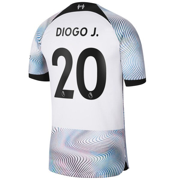 Diogo Jota Liverpool Nike 2022/23 Home Breathe Stadium Replica Player Jersey - White - Image 3