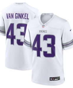 Alternative view of Andrew Van Ginkel Minnesota Vikings Nike Alternate Game Jersey -  White/Purple