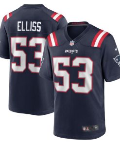 Alternative view of Christian Elliss New England Patriots Nike  Game Jersey -  Navy