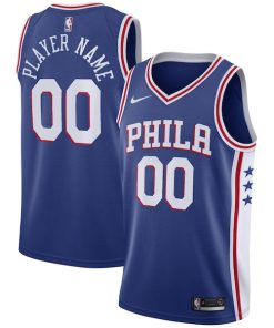 Philadelphia 76ers Nike Swingman Custom Jersey Blue - Icon Edition
