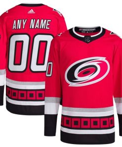 Carolina Hurricanes adidas   25th Anniversary Primegreen Authentic Custom Jersey - Red