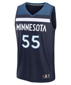 Alternative view of Luka Garza Minnesota Timberwolves  Fast Break Replica Player Jersey - Icon Edition - Navy