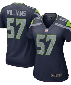 Alternative view of Connor Williams Seattle Seahawks Nike Women's Team Game Jersey -  College Navy