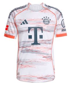 Alternative view of Bayern Munich adidas 2025/26 Away Authentic Custom Jersey - White