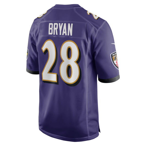 Taven Bryan Baltimore Ravens Nike Team Game Jersey - Purple - Image 3