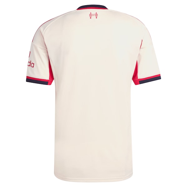 Liverpool adidas 2025/26 Away Replica Jersey - White/Green/Red - Image 4