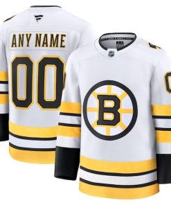 Boston Bruins  Away Premium Custom Jersey - White/Black