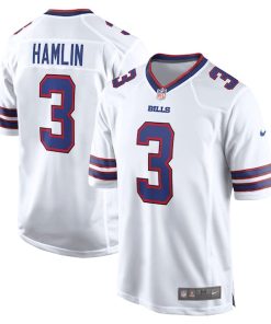 Alternative view of Damar Hamlin Buffalo Bills Nike  Game Jersey - White/Royal