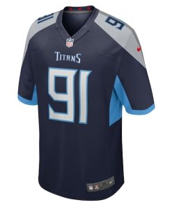 Alternative view of Shakel Brown Tennessee Titans Nike  Game Jersey -  Navy