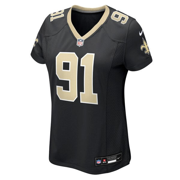 Vernon Broughton New Orleans Saints Nike Women's Team Game Jersey - Black - Image 2