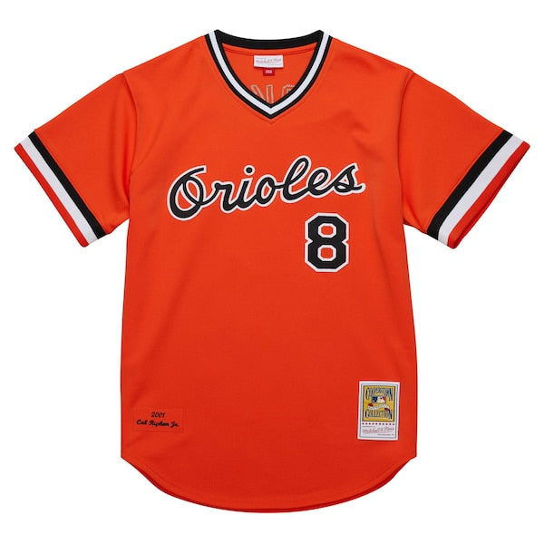 Cal Ripken Jr. Baltimore Orioles 2001 Cooperstown Collection Authentic Throwback Jersey - Orange - Image 2