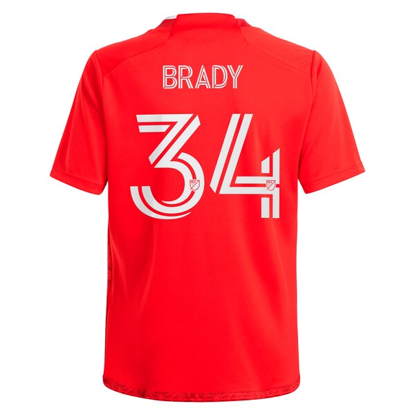 Chris Brady Chicago Fire adidas Youth 2024 Return To Red Replica Player Jersey?ยจC Red - Image 3