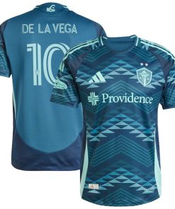Pedro de la Vega Seattle Sounders FC adidas 2025 The Salish Sea Kit Authentic Player Jersey - Blue