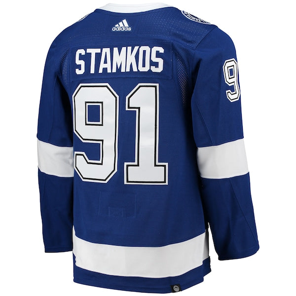 Steven Stamkos Tampa Bay Lightning adidas Home Primegreen Authentic Player Jersey - Blue/White - Image 6
