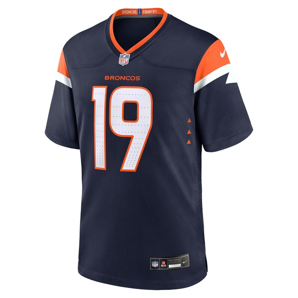 Marvin Mims Jr Denver Broncos Nike Alternate Game Jersey - Navy/White/Orange - Image 4