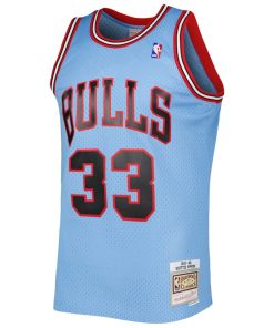 Alternative view of Scottie Pippen Chicago Bulls 1997-98 Hardwood Classics Reload 3.0 Swingman Jersey - Light Blue