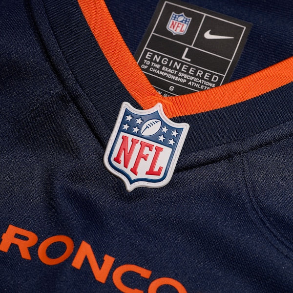 Marvin Mims Jr Denver Broncos Nike Alternate Game Jersey - Navy/White/Orange - Image 6
