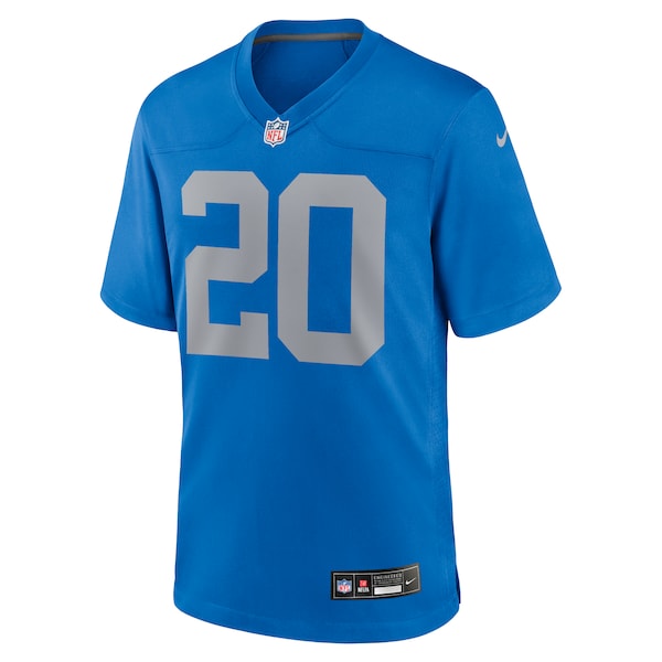 Barry Sanders Detroit Lions Nike Alternate Game Jersey - Blue - Image 2