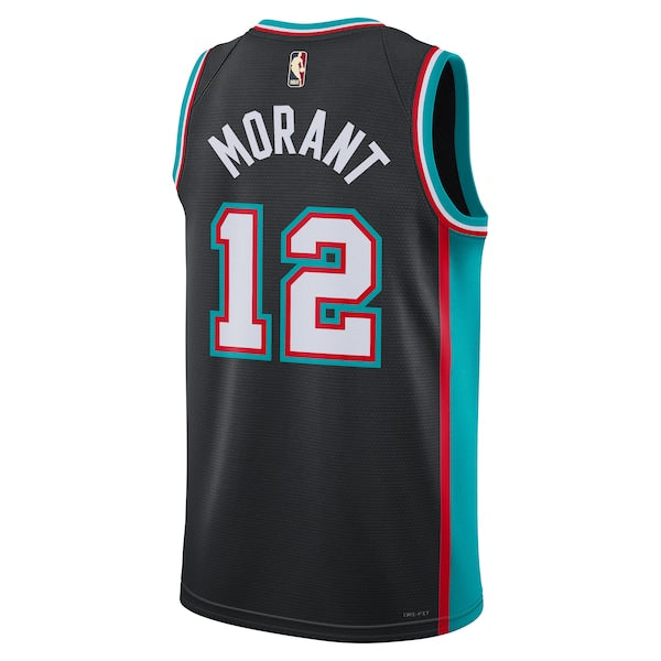 Ja Morant Memphis Grizzlies Nike Unisex Swingman Jersey - Classic Edition - Black - Image 3