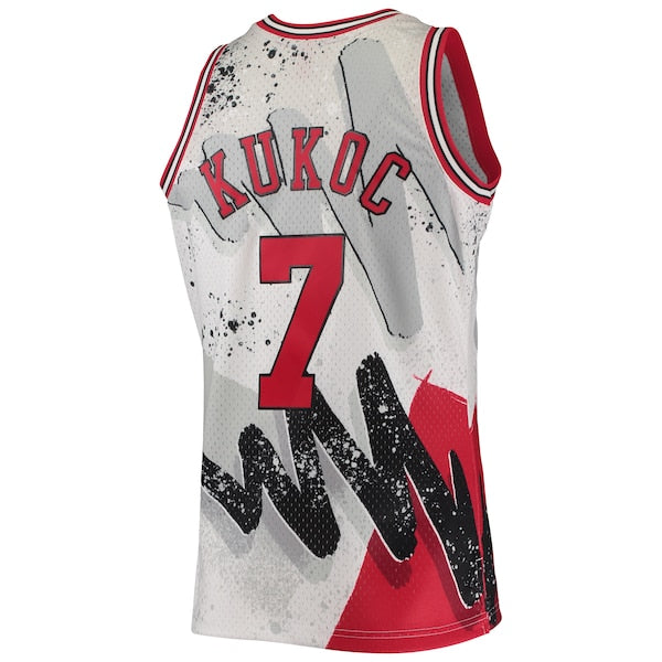 Toni Kukoc Chicago Bulls Hardwood Classics 1995/96 Hyper Hoops Swingman Jersey - White - Image 3