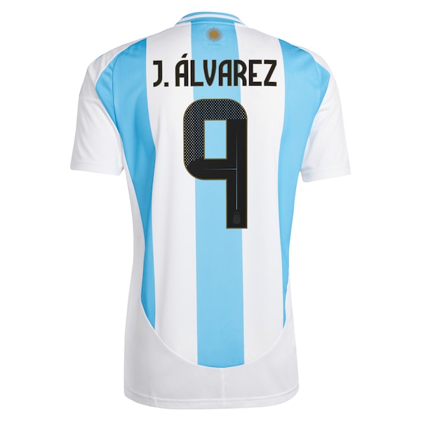 Juli¨¢n ¨¢lvarez Argentina National Team adidas 2024 Home Replica Jersey - White - Image 3
