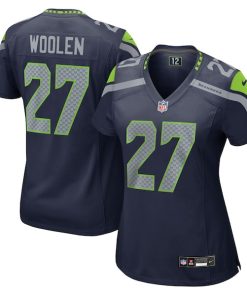 Riq Woolen Seattle Seahawks Nike Women's Team Game Jersey -  College Navy/Neon Green/Navy/Royal