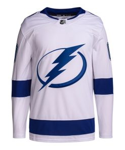 Alternative view of Tampa Bay Lightning adidas  Away  Primegreen Authentic Custom Jersey - White