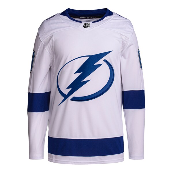 Tampa Bay Lightning adidas Away Primegreen Authentic Custom Jersey - White - Image 2
