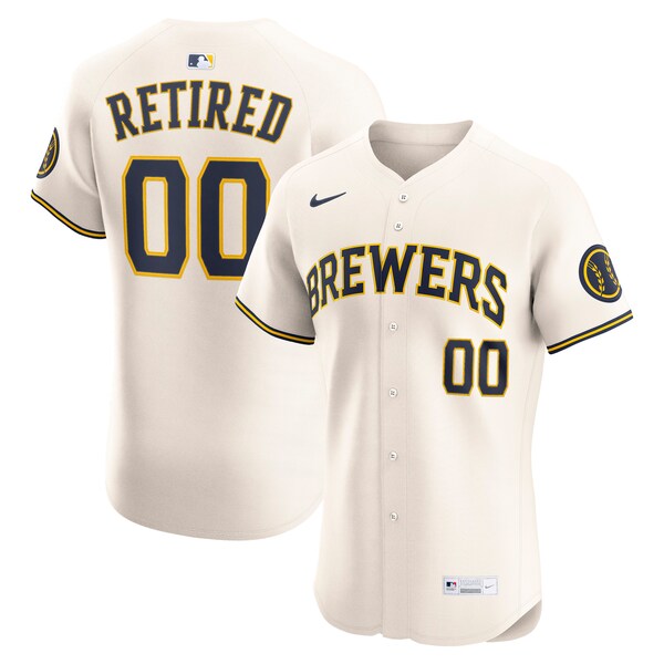 Milwaukee Brewers Nike Home Elite Pick-A-Player Retired Roster Jersey - Cream