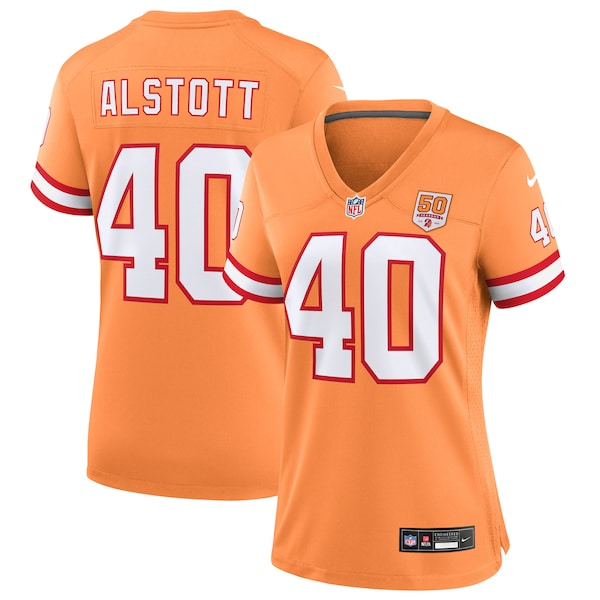 Mike Alstott Tampa Bay Buccaneers Nike Women's 50th Season Game Jersey - Creamsicle/Red