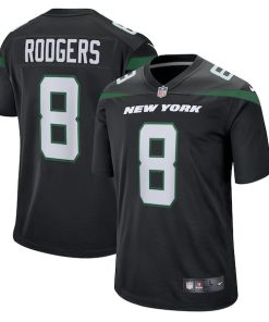 Aaron Rodgers New York Jets Nike Game Jersey - Black/Green/White