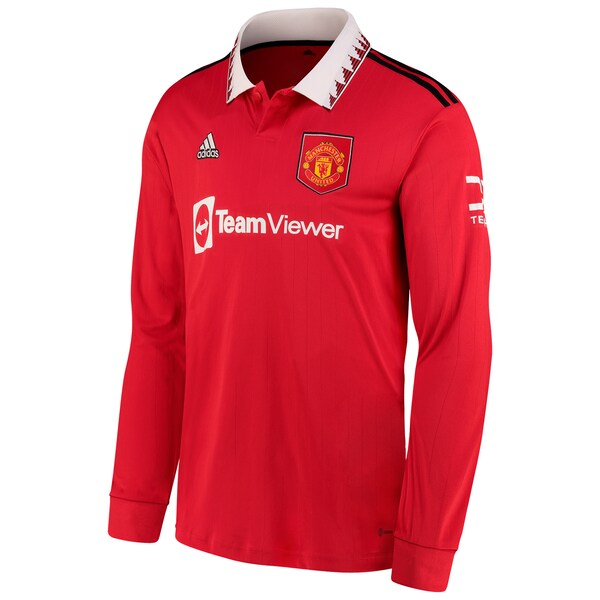 Antony Manchester United adidas 2022/23 Home Replica Long Sleeve Jersey - Red - Image 2