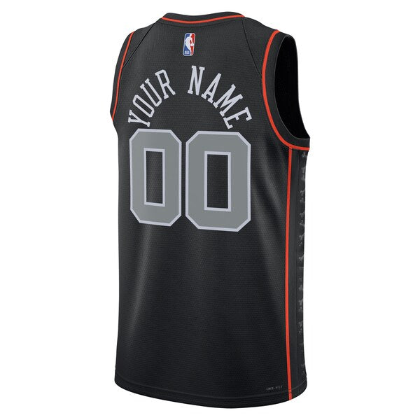 Detroit Pistons Nike Unisex 2023/24 Custom Swingman Jersey - Black - City Edition - Image 3