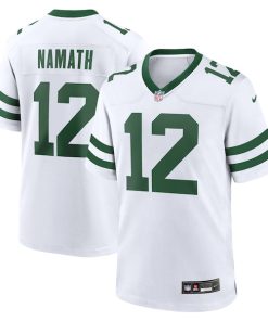 Joe Namath New York Jets Nike Legacy Retired Player Game Jersey - White/Green
