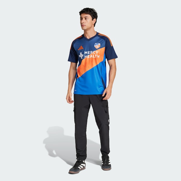FC Cincinnati adidas 2025 Orange and Blue Legacy Kit Replica Jersey - Blue - Image 5