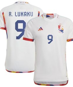 Romelu Lukaku Belgium National Team adidas 2022/23 Away Replica Jersey - White