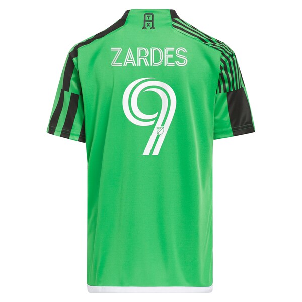 Gyasi Zardes Austin FC adidas Youth 2024 Las Voces Kit Replica Jersey - Green - Image 3