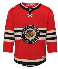 Alternative view of Chicago Blackhawks Youth 2025 NHL Winter Classic Premier Jersey - Red