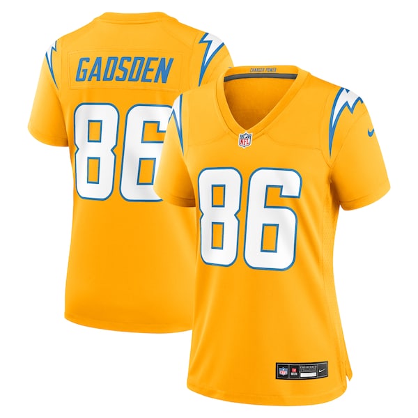 Oronde Gadsden Los Angeles Chargers Nike Women's Alternate Charger Power Game Jersey - Gold/Navy/Powder Blue