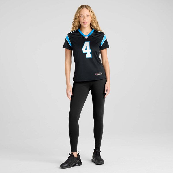Tetairoa McMillan Carolina Panthers Nike Women's Team Game Jersey - Black - Image 5