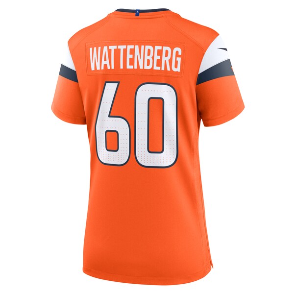 Luke Wattenberg Denver Broncos Nike Women's Team Game Jersey - Orange - Image 5