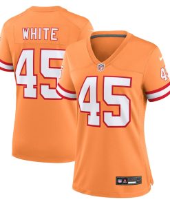 Devin White Tampa Bay Buccaneers Nike Women's Throwback Game Jersey - Orange