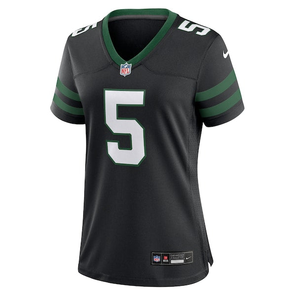 Garrett Wilson New York Jets Nike Women's Alternate Game Jersey - Legacy Black/Green/White - Image 3